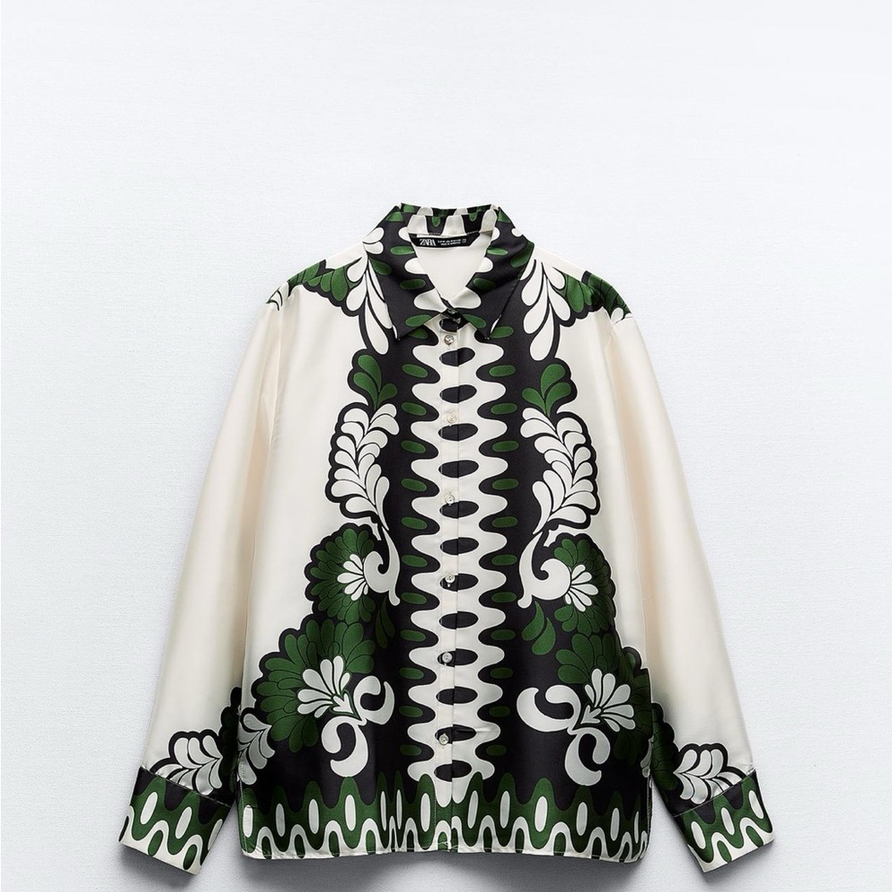 Zara Black and Cream blouse